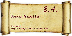 Bondy Aniella névjegykártya